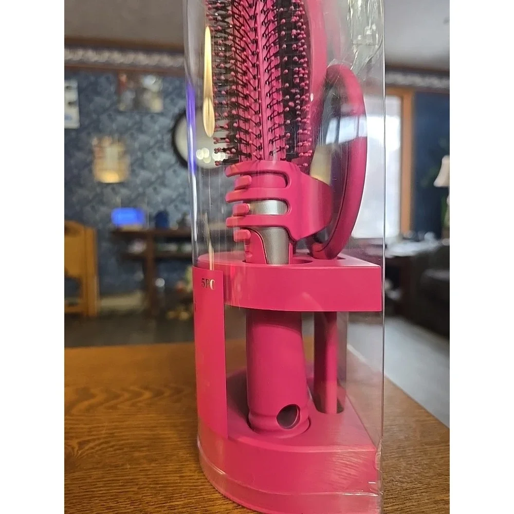 Professional Quality‎ Five-piece Hairbrush Set Green NWT